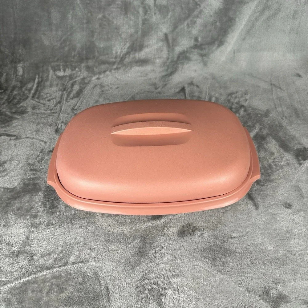 Tupperware Microwave Steamer Set 1273-5 Pink 6 Cup 1.4L 3 Piece Vintage USA